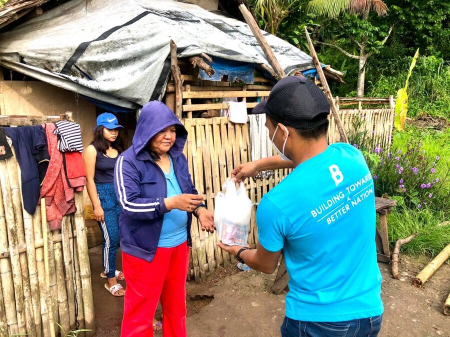 Bayanihan volunteers and the community they serve